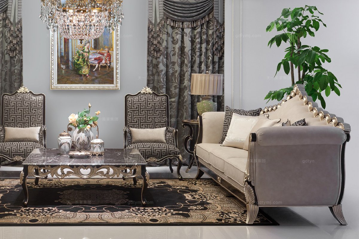 高端實木法式休閑幾