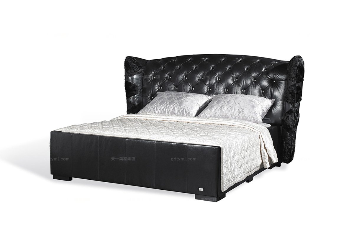 高端時尚后現代雙人床