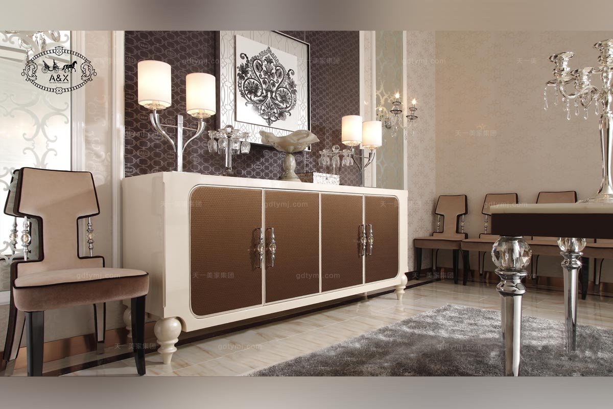 高端,山東別墅家具后現代餐柜