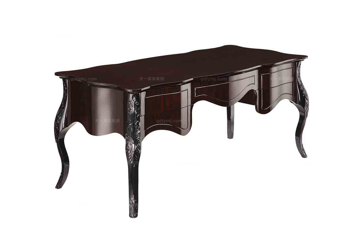 現代家具高端品牌別墅后現代黑色書臺