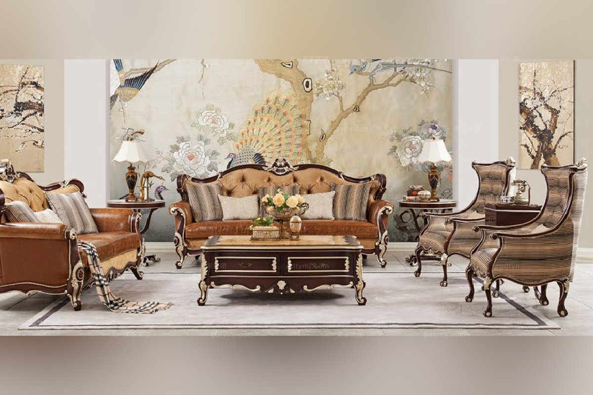 高端酒店家具品牌奢華新古典單位布藝沙發