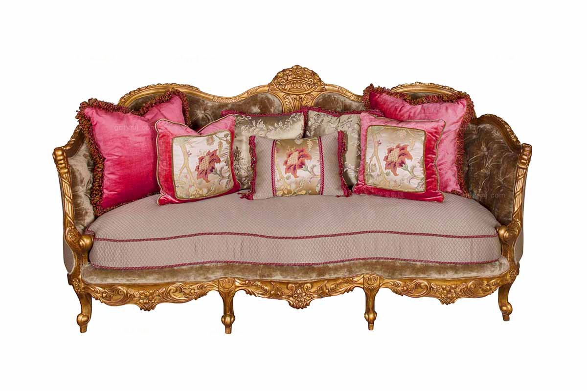 高端家具美式三人沙發