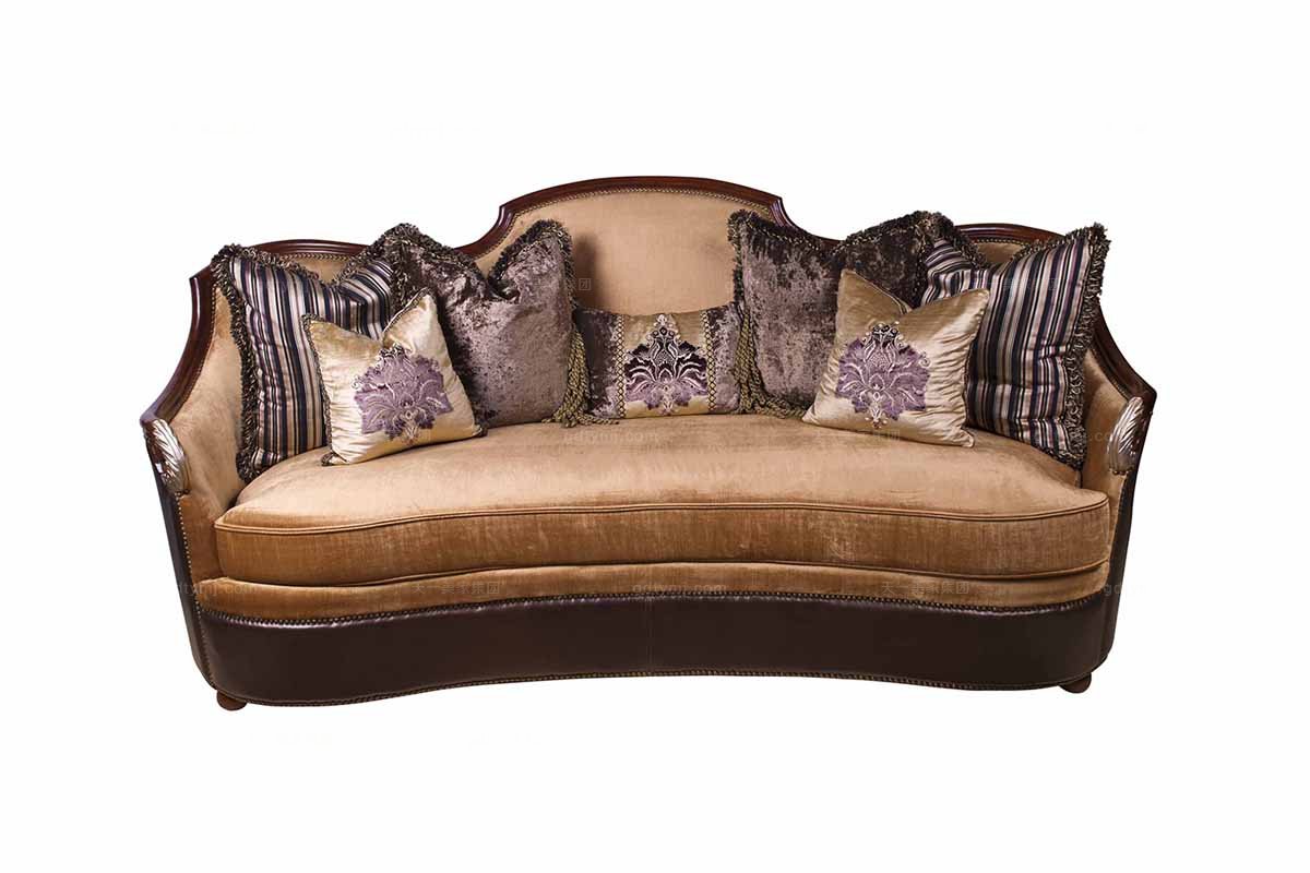 高端家具美式布藝三位沙發