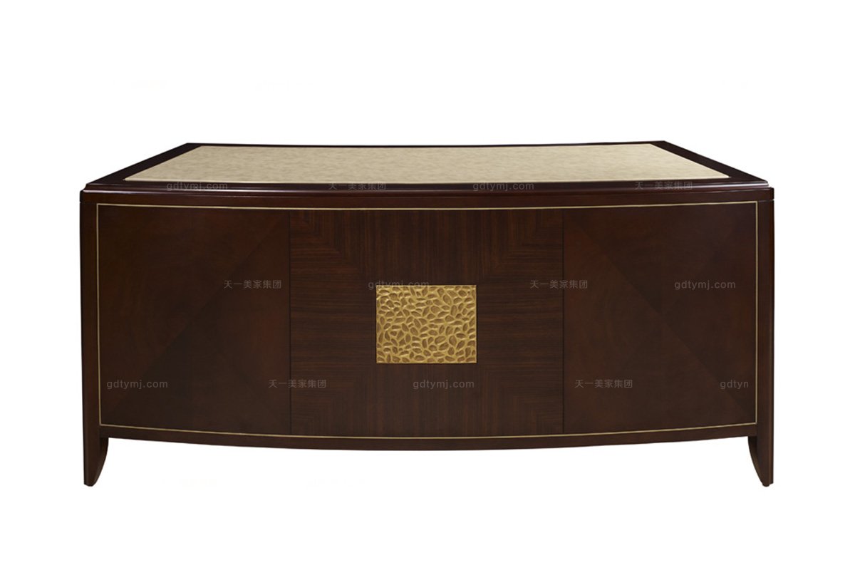 高端簡約新古典實(shí)木書桌