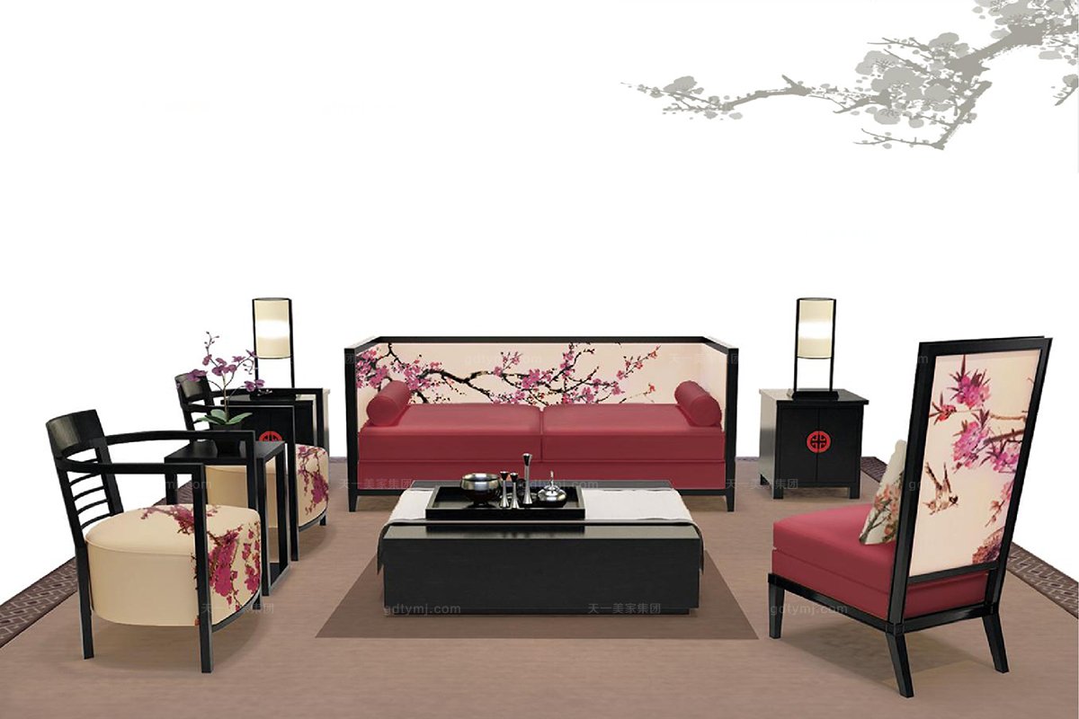 高端國產家具品牌新中式梅花沙發椅