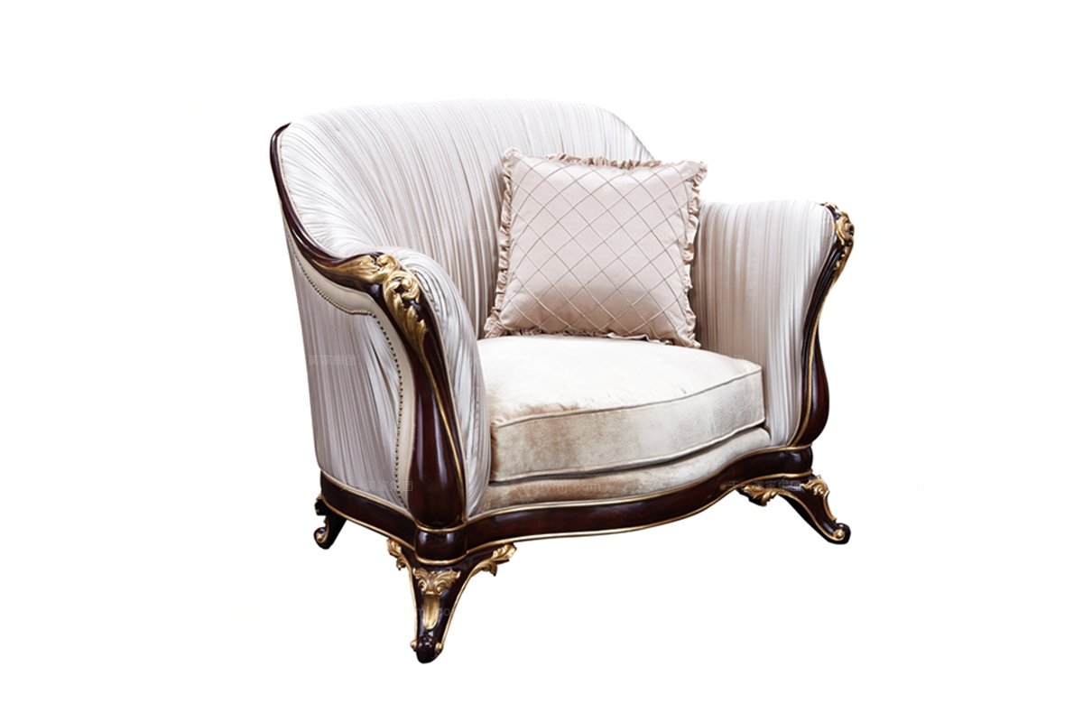 高端歐式家具布藝單人位沙發