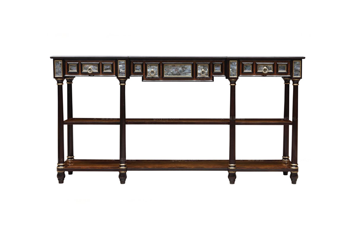 高端別墅家具歐式沙發背幾