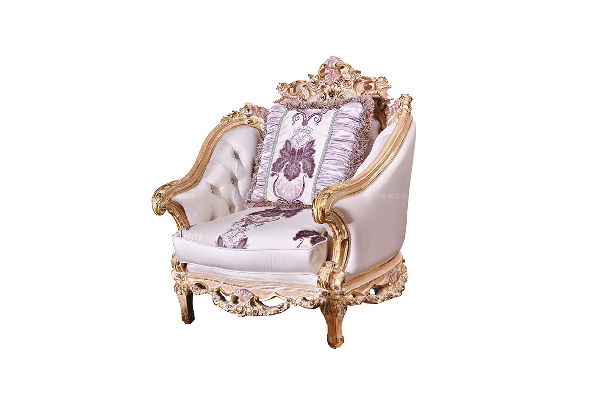 別墅家具歐式雕刻單人沙發