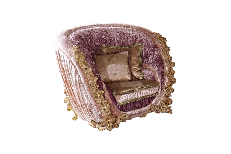 別墅家具歐式精致雕刻單人沙發