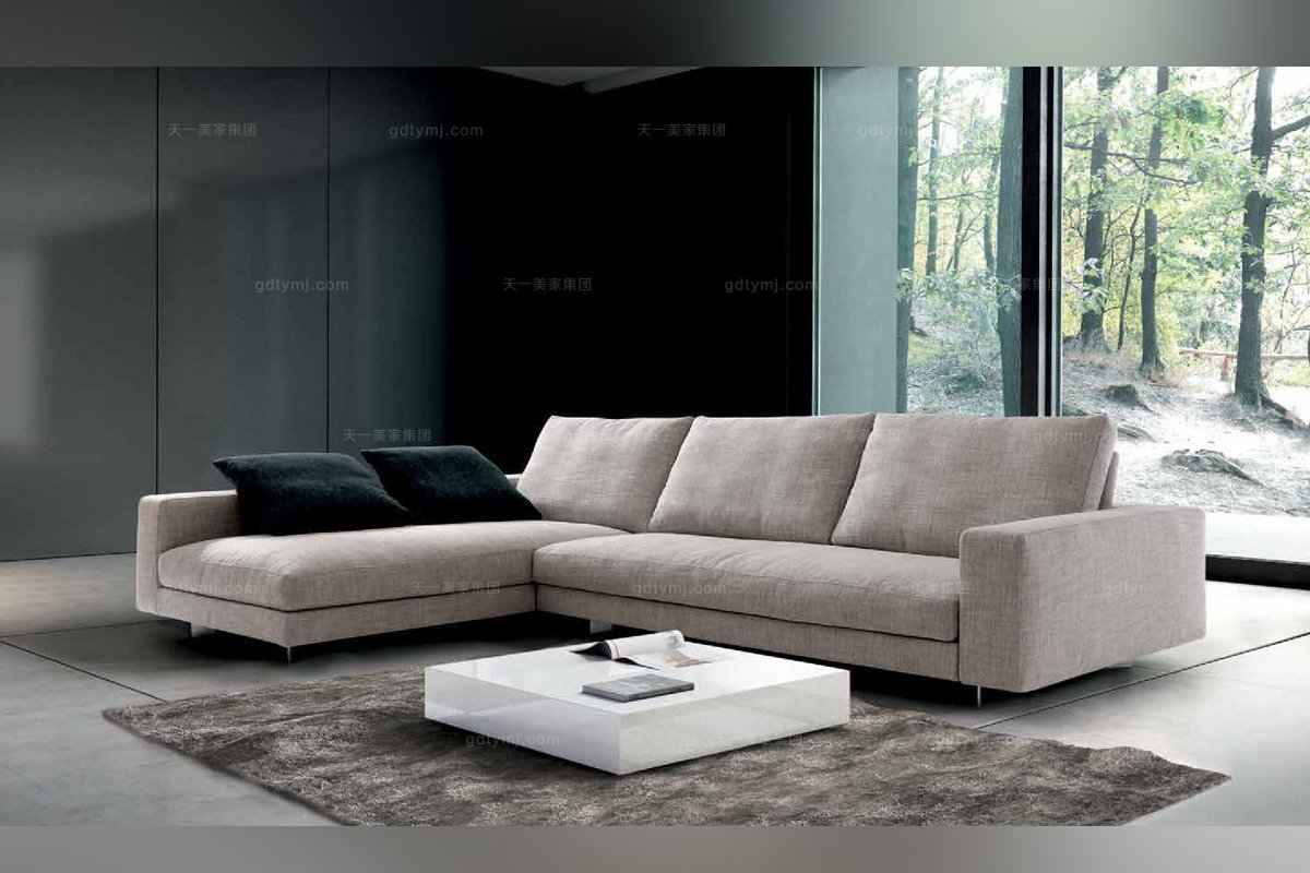 Dema高端時尚簡約現代轉角三位沙發(fā)