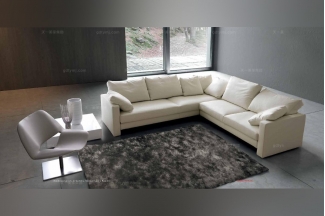  Dema高端時尚簡約現代白色轉角沙發