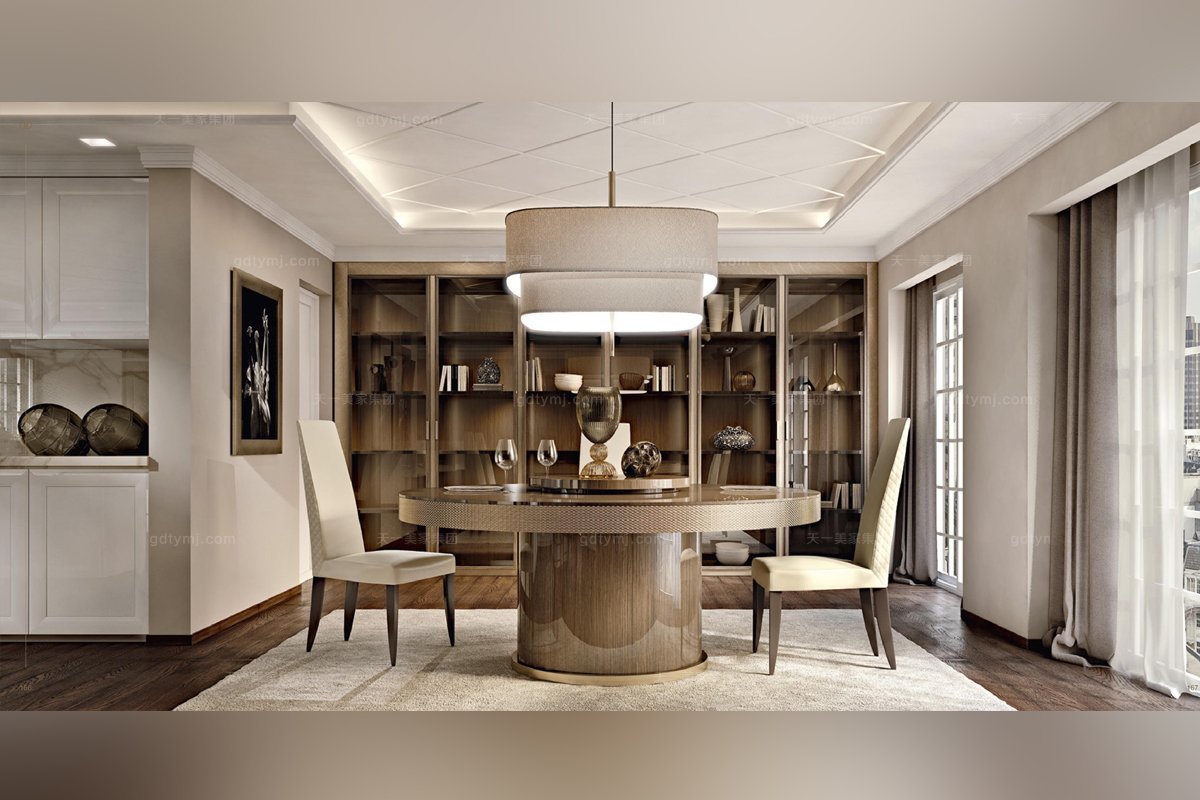 Daytona后現代餐桌+布藝餐椅