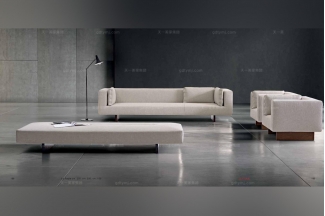  Dema高端時尚簡約現代客廳淺色沙發套組