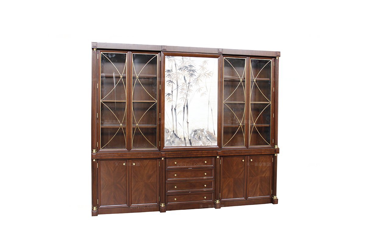 高端品牌濟南會所家具現代簡約組合書柜