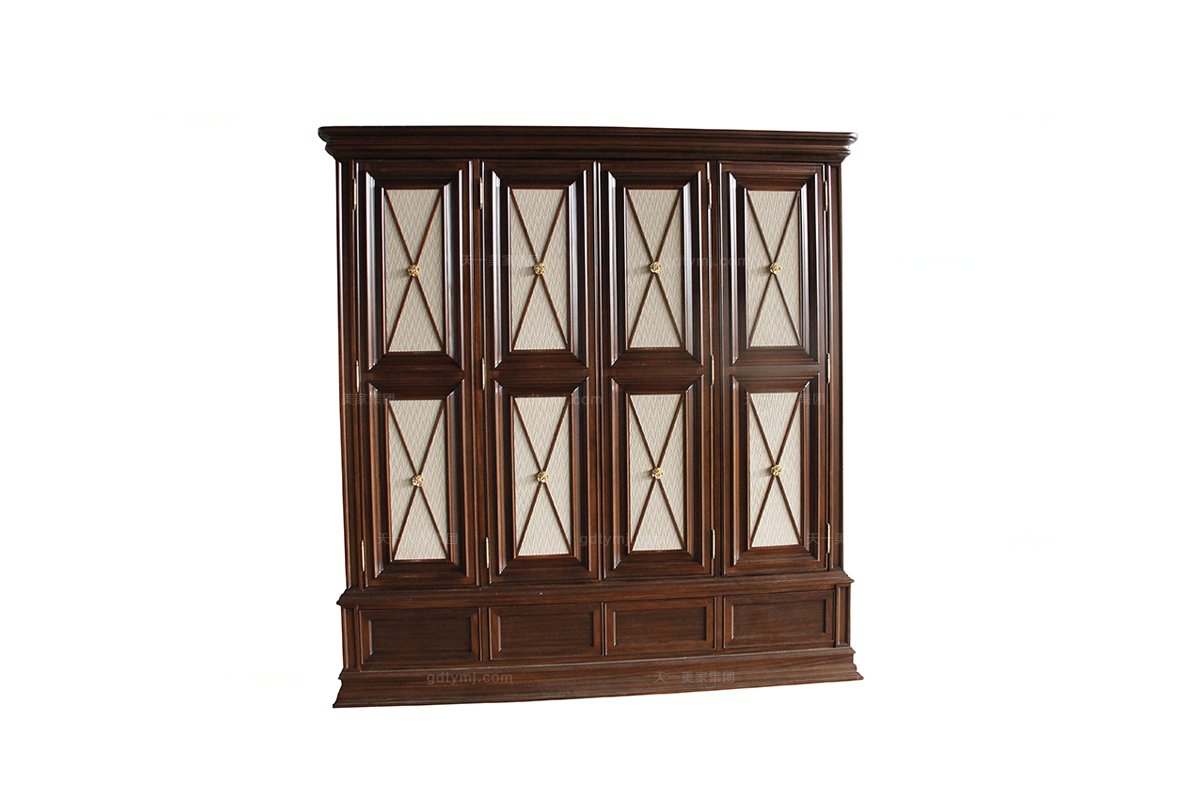 高端品牌別墅現代會所家具新古典四門衣柜