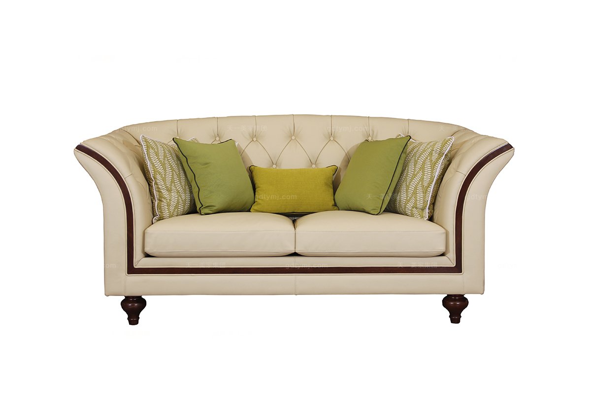 高端時尚現代新古典真皮二位沙發