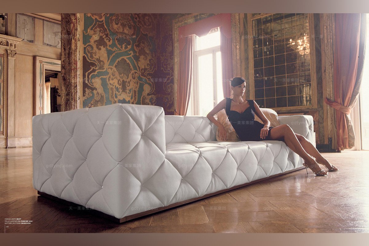 Longhi現(xiàn)代白色長沙發(fā)