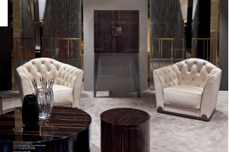 Longhi現(xiàn)代客廳布藝休閑單人位沙發(fā)