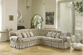 Pigoli 皮溝里花色布藝實木框架轉角沙發客廳系列