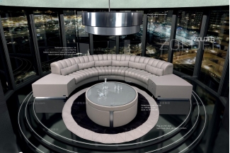 高端品牌現代意大利進口蘭博基尼系列弧開沙發