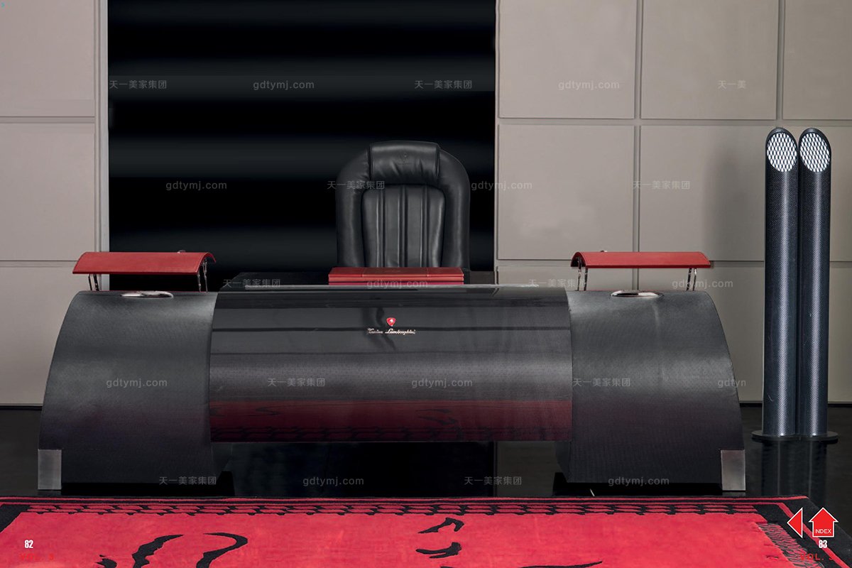 高端時尚現代意大利進口蘭博基尼系列別墅會所書房組合