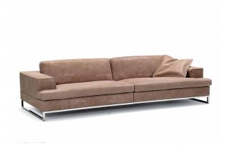 高端品牌現代意大利進口淺咖色三人沙發