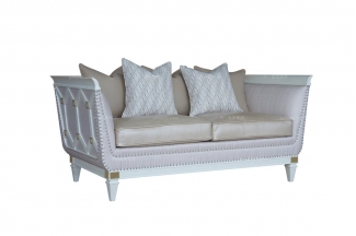 五星級酒店家具品牌法式貝母漆二人位沙發