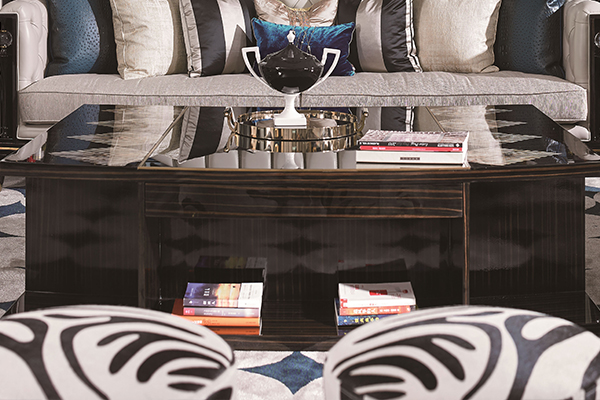 高端現(xiàn)代輕奢沙發(fā)實木客廳沙發(fā) 黑檀木皮拼花真皮沙發(fā)組合茶幾