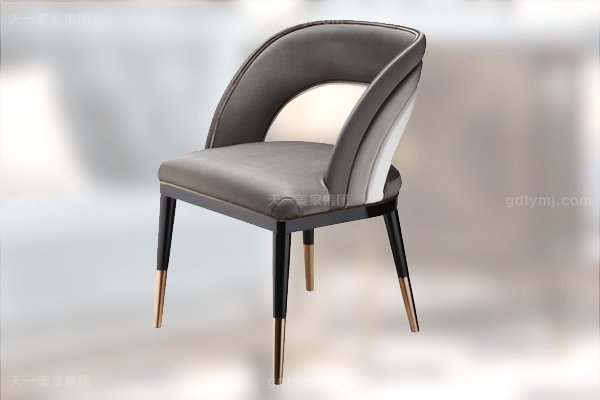 名貴后現代輕奢家具客廳餐桌椅山水紫石面餐桌拉絲紋真皮餐椅餐椅