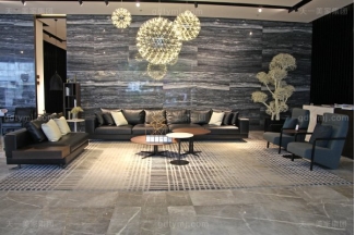 意式極簡奢家具現代客廳進口樺木茶幾真皮軟客廳包沙發組合