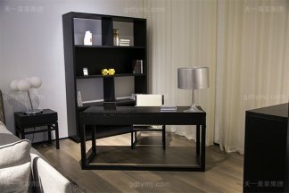 意大利極簡(jiǎn)奢高端實(shí)木別墅書房家具組合