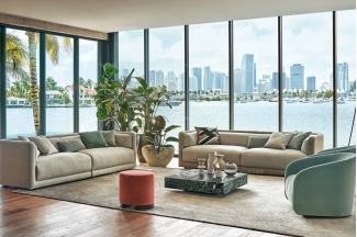 高端布藝別墅客廳沙發組合