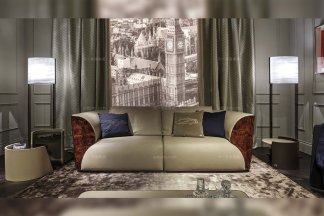 高端奢華別墅豪宅家具品牌后現代風真皮雙人位沙發