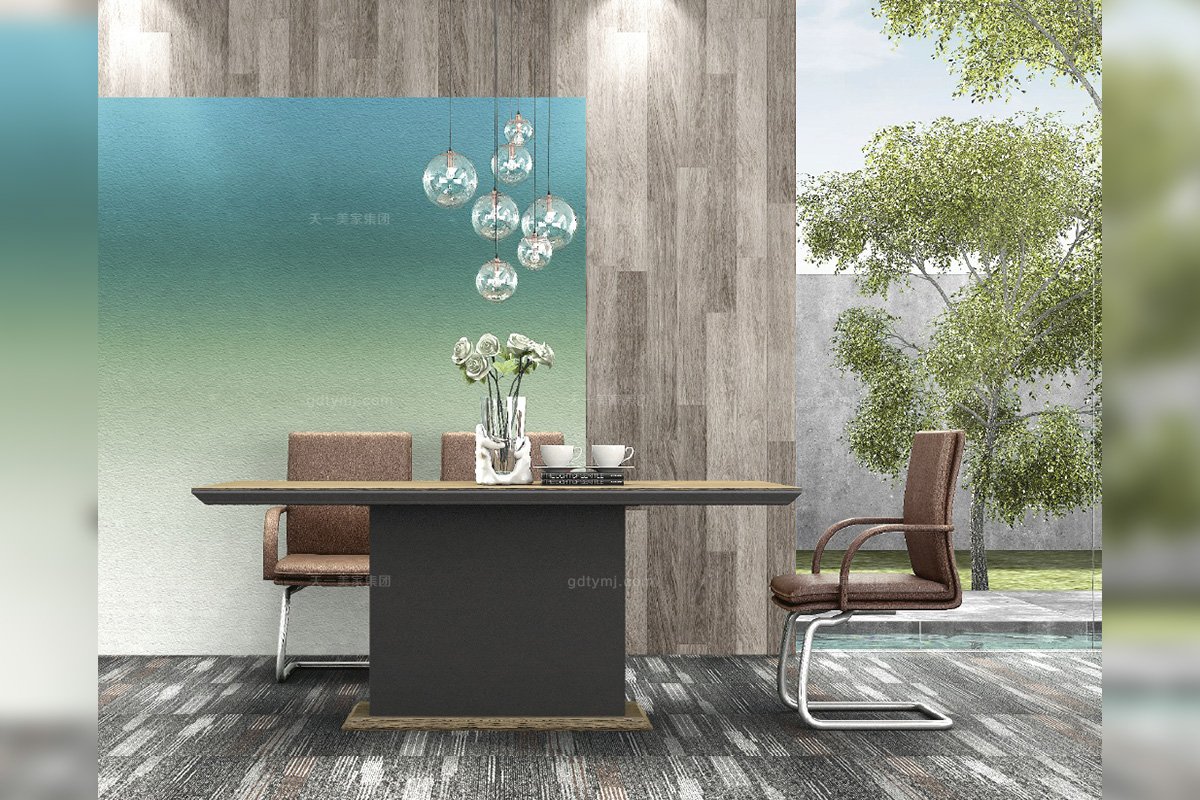 高端輕奢辦公家具品牌公司時尚現代辦公室實木真皮辦公桌椅書柜組合辦公桌椅