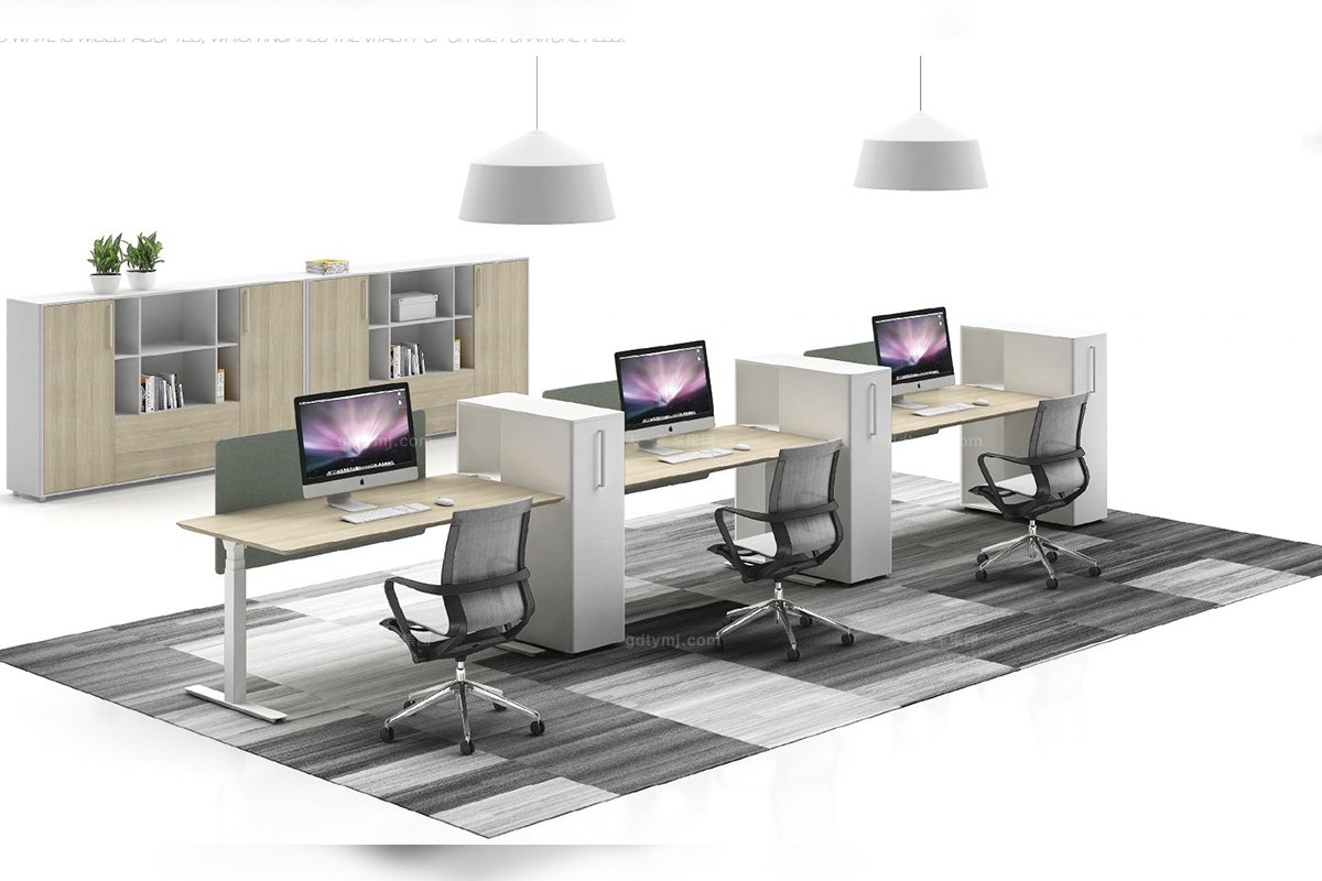 五星級酒店銀行公司高端辦公家具品牌現代時尚職員原木色實木辦公桌椅組合職員辦公桌椅組合