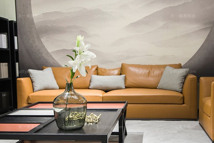 意大利極簡元素現代簡奢家具客廳高檔沙發組合四人位沙發