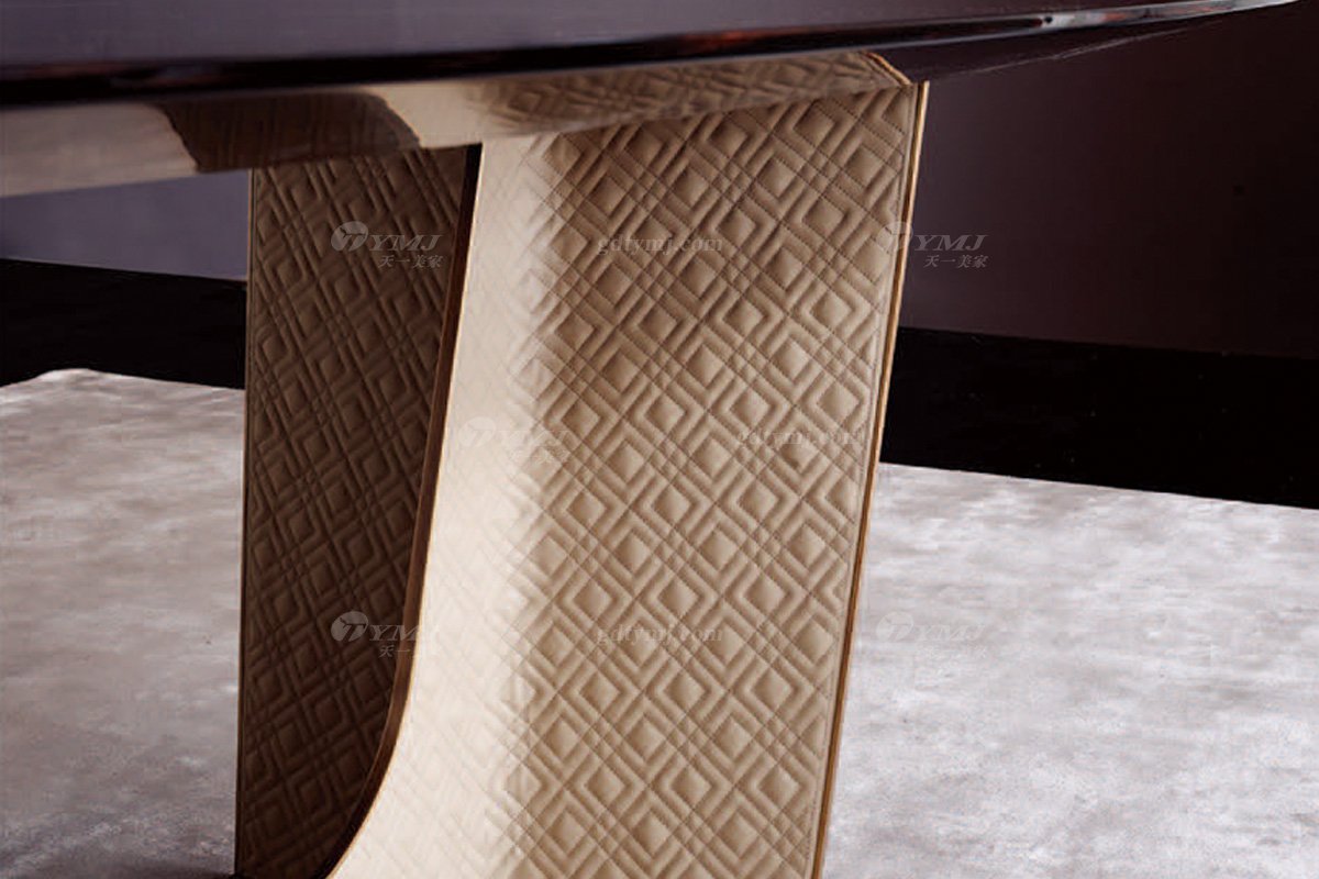 時尚輕奢家具100%意大利純進口品牌高端實木餐桌椅餐桌細節