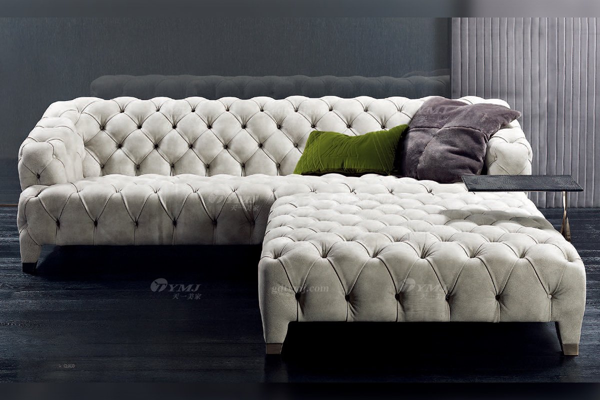 時尚輕奢別墅家具意大利純進口品牌創意拉扣高彈海棉沙發沙發2