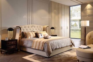 奢華會所家具品牌高端樣板間家具輕奢后現代臥室時尚真皮雙人床系列