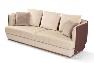 時尚別墅家具會所家具樣板間家具輕奢后現代客廳咖啡頭層皮多人沙發