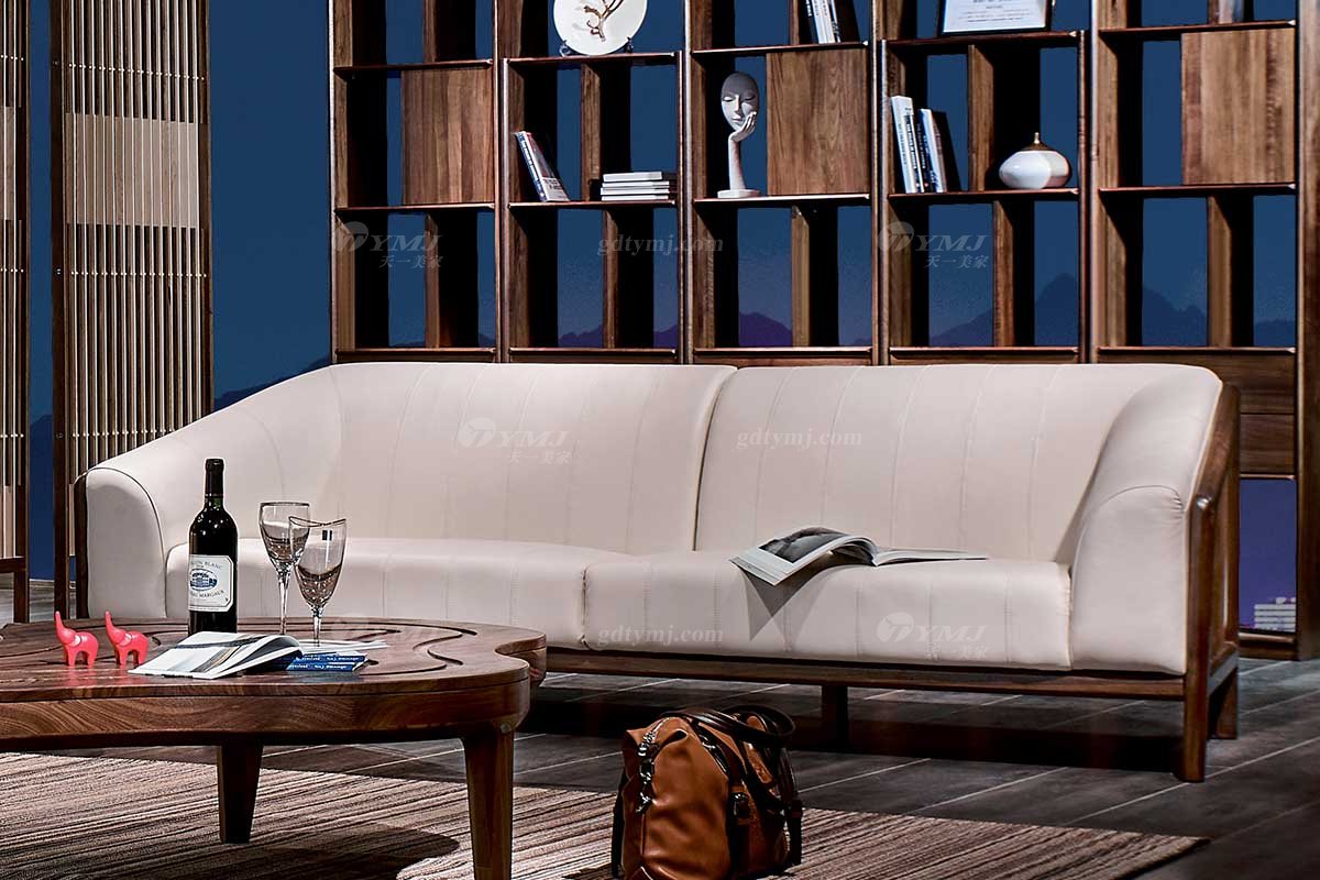 高端別墅家具品牌高檔樣板房家具輕奢新中式風格黑胡桃高彈高密度海綿沙發(fā)組合系列沙發(fā)