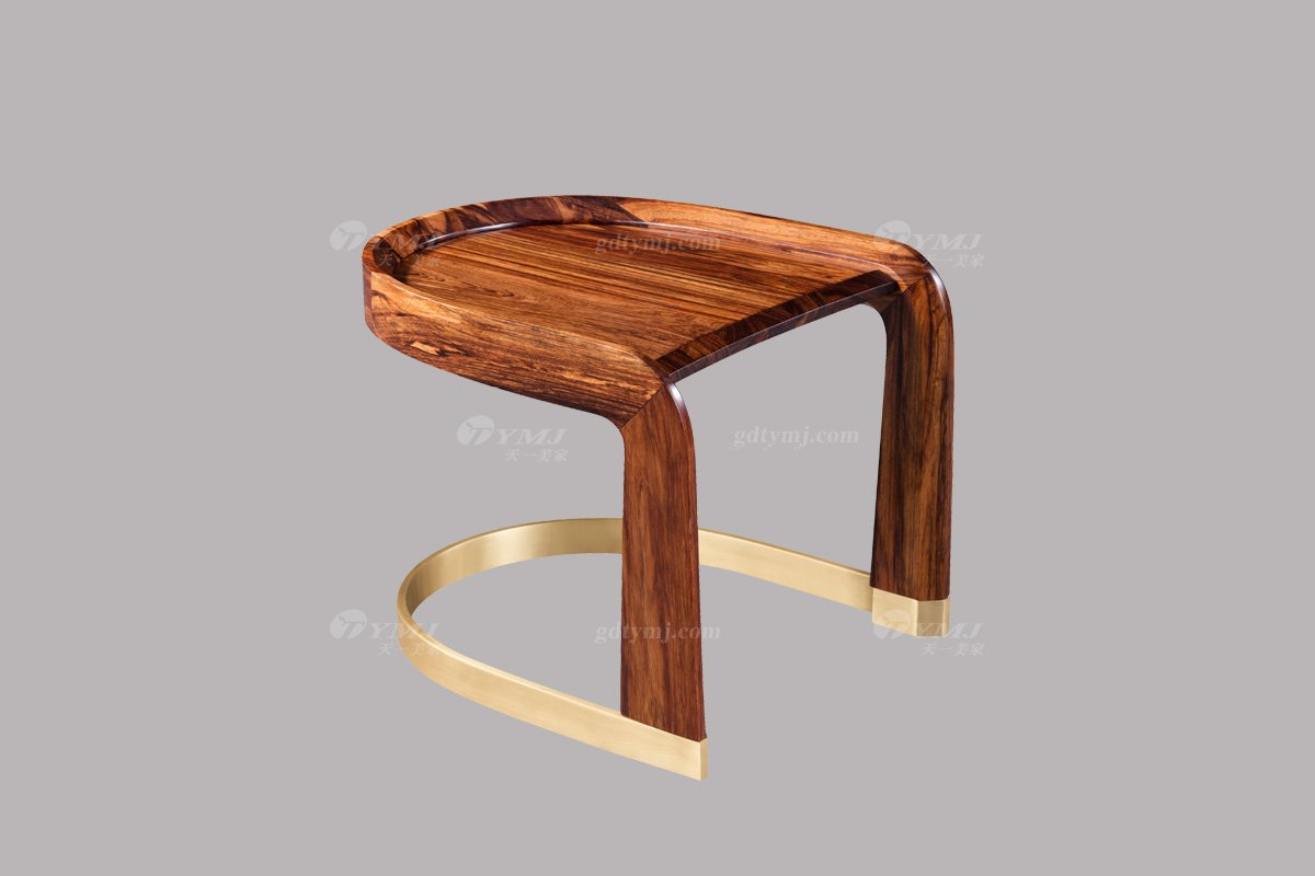 高端別墅會所家具品牌輕奢新中式風(fēng)臥室家具實木床組合系列床頭柜