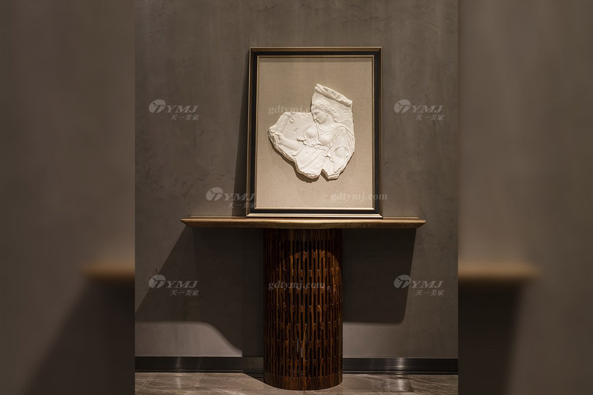 高端豪會所大宅家具品牌輕奢新中式風時尚實木玄關(guān)系列