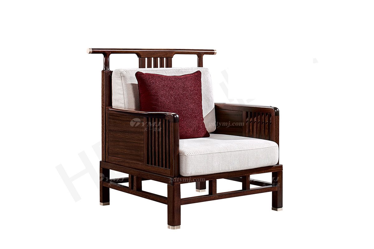 輕奢新中式高檔別墅豪宅會所家具品牌客廳家具實木客廳沙發組合單位沙發