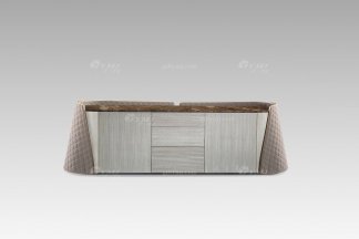 高端別墅會所家具現(xiàn)代輕奢時(shí)尚淺色尼斯色高級大理石電視柜