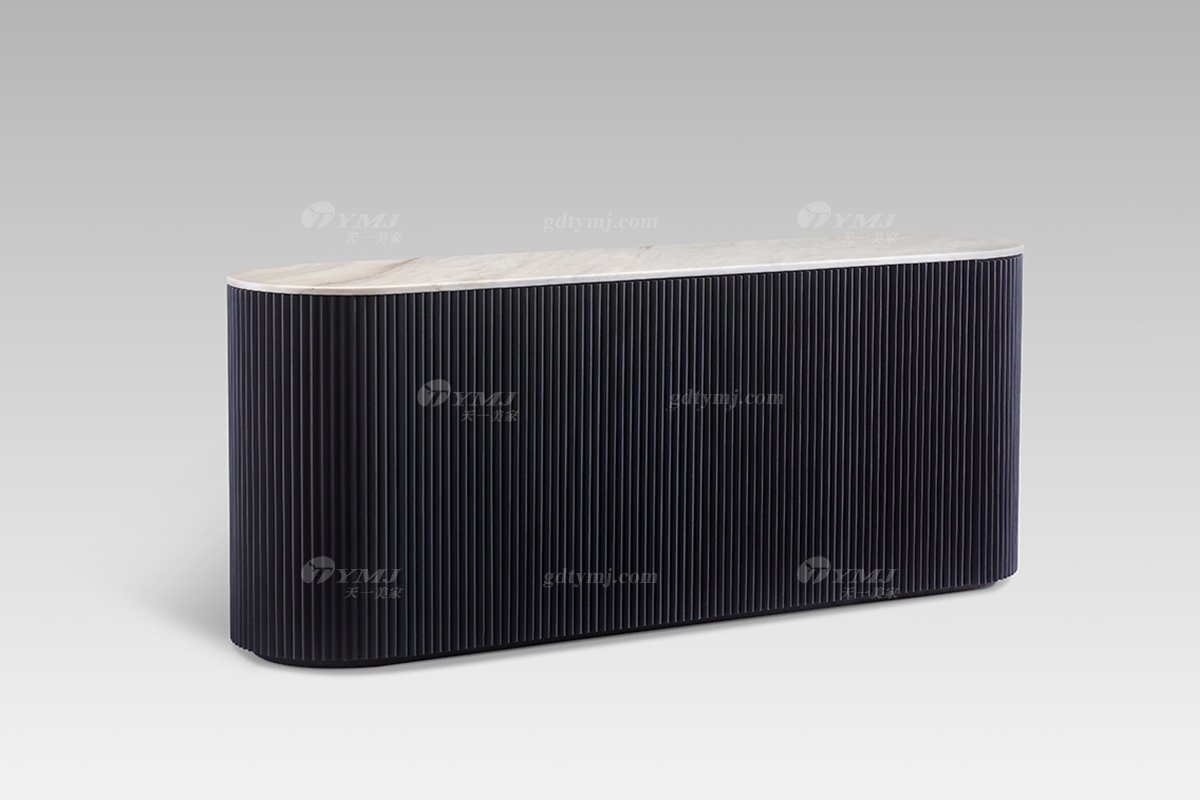 高端會(huì)所別墅品牌家具現(xiàn)代輕奢時(shí)尚灰橡色高級石電視柜電視柜LH2807側(cè)面2