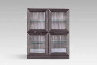 現代輕奢高端家具灰橡色裝飾柜