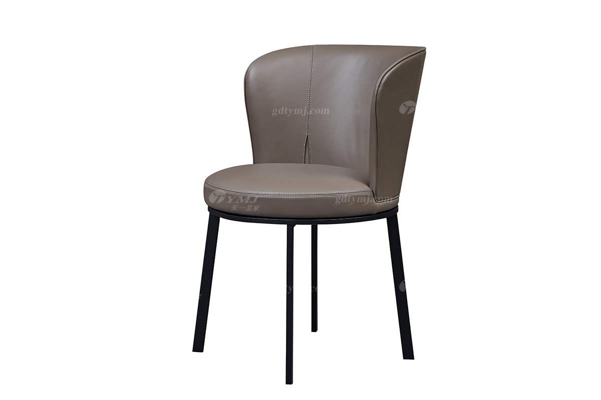 現代時尚輕奢高端別墅品牌家具餐廳皮藝旋轉餐椅CY-18A餐椅