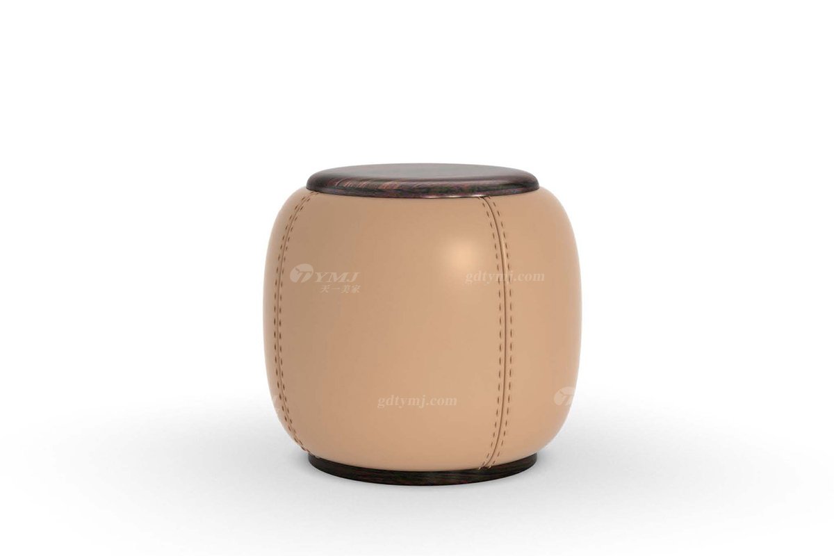 新中式別墅會所家具品牌家具深咖色進(jìn)口烏金木實(shí)木茶凳H-GJCDC-G茶凳