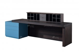 意式極簡風格高端別墅豪宅家具品牌現代輕奢書房大氣時尚煙熏多功能組合邊桌